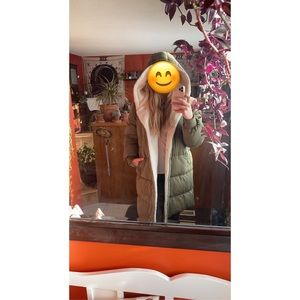 Selling a gorgeous long puffer coat from Garage.